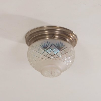 Art Deco Cut Glass Ceiling Lamp, 1930s-ZT-1338154