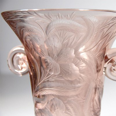 Art Deco Cut Glass Vase from Haida, 1940s-GIW-775554