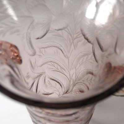 Art Deco Cut Glass Vase from Haida, 1940s-GIW-775554