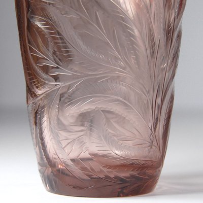 Art Deco Cut Glass Vase from Haida, 1940s-GIW-775554