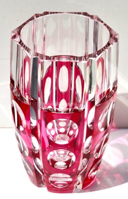 Art Deco Cut-to-Clear Crystal Vase from Val Saint Lambert-MJY-1148873