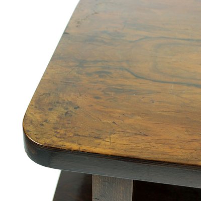 Art Deco Czechoslovak Walnut Veneer Coffee Table, 1930s-UL-689718