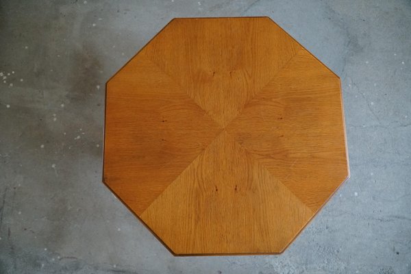 Art Deco Danish Octagon Sofa-Side Table in Oak, 1930s-MXF-1718863