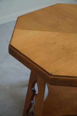 Art Deco Danish Octagon Sofa-Side Table in Oak, 1930s-MXF-1718863