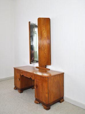 Art Deco Danish Vanity Desk with Tri-Folding Mirror, 1930s-HPQ-1176790