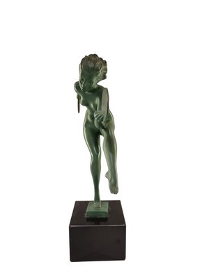 Art Deco Danseuse Paienne Figurine by Derenne for Max Le Verrier, France, 1920s-SAK-1820059