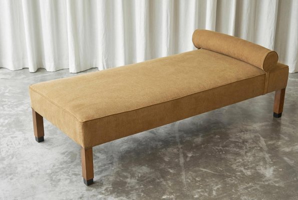 Art Deco Daybed in Stonewashed Linen, 1930s-FEW-2028646