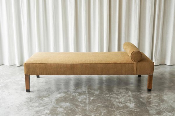 Art Deco Daybed in Stonewashed Linen, 1930s-FEW-2028646