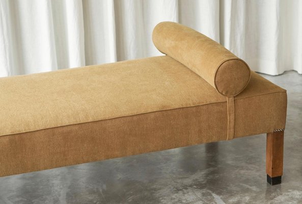 Art Deco Daybed in Stonewashed Linen, 1930s-FEW-2028646