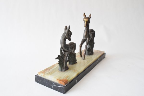 Art Deco Deer Sculpture by Zalmac, 1920s-AVH-2022771