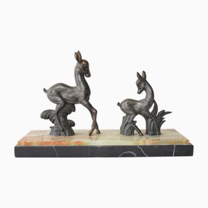 Art Deco Deer Sculpture by Zalmac, 1920s-AVH-2022771