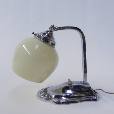 Art Deco Desk Lamp with Adjustable Shade, 1930s-TL-1450007