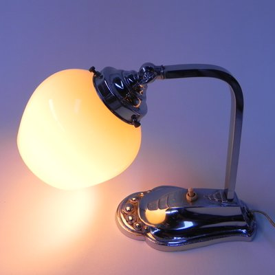 Art Deco Desk Lamp with Adjustable Shade, 1930s-TL-1450007