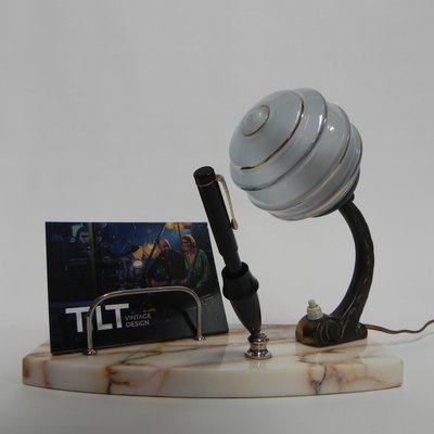 Art Deco Desk Lamp with Pen and Letter Holder-TL-1345989