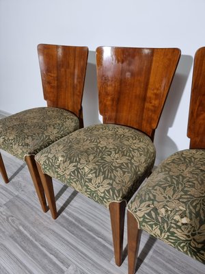 Art Deco Dining Chairs attributed to Jindrich Halabala, 1940s, Set of 4-QJA-1417344