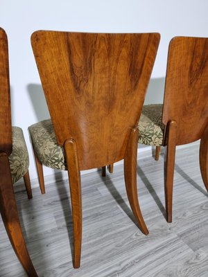 Art Deco Dining Chairs attributed to Jindrich Halabala, 1940s, Set of 4-QJA-1417344