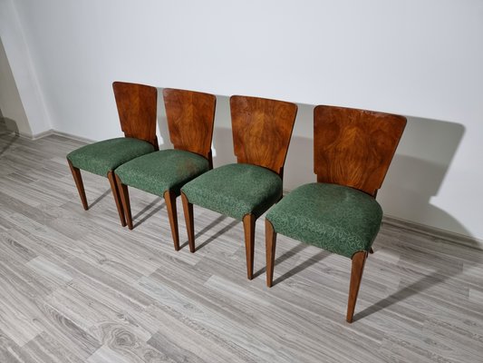 Art Deco Dining Chairs attributed to Jindrich Halabala, 1940s, Set of 4-QJA-1415163