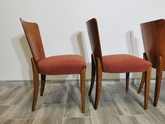 Art Deco Dining Chairs by Jindrich Halabala, Set of 4-QJA-1317788