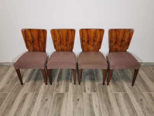 Art Deco Dining Chairs by Jindrich Halabala, Set of 4-QJA-1317835