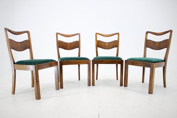 Art Deco Dining Chairs, Czechoslovakia, 1930s, Set of 4-TZ-1172575