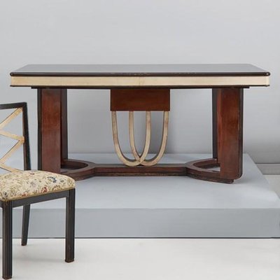 Art Deco Dining Room Set, Italy, 1930s, Set of 11-HWV-1013160