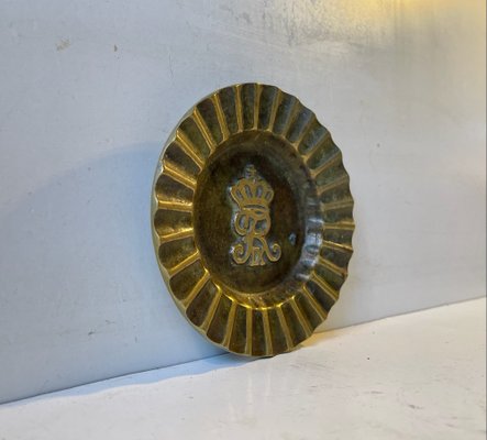 Art Deco Dish in Bronze with Royal Danish Cypher, 1940s-LCR-1245397