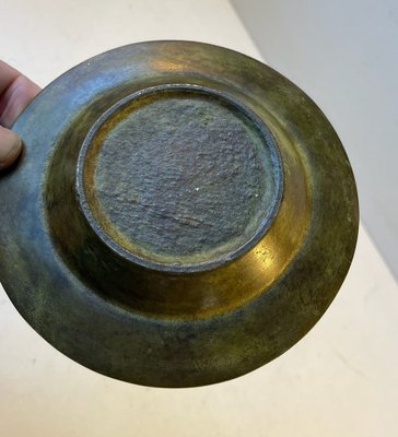 Art Deco Dish in Bronze with Royal Danish Cypher, 1940s-LCR-1245397