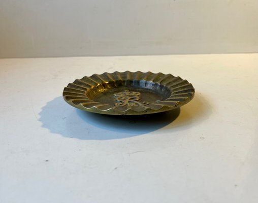 Art Deco Dish in Bronze with Royal Danish Cypher, 1940s-LCR-1245397