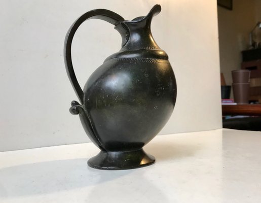 Art Deco Disko Metal Jug by Krone Copenhagen, 1920s-LCR-919832