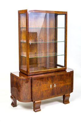 Art Deco Display Cabinet in Walnut, France, 1920s-WHY-1780477