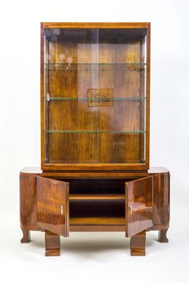 Art Deco Display Cabinet in Walnut, France, 1920s-WHY-1780477