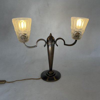 Art Deco Double Arm Lamps by Degué, 1940s, Set of 2-JUZ-1782995