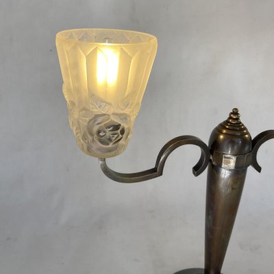 Art Deco Double Arm Lamps by Degué, 1940s, Set of 2-JUZ-1782995