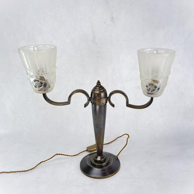 Art Deco Double Arm Lamps by Degué, 1940s, Set of 2-JUZ-1782995