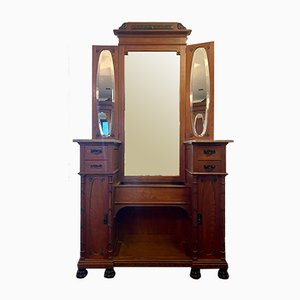 Art Deco Dressing Table with Mirror and Drawers, 1920s-GEL-734325