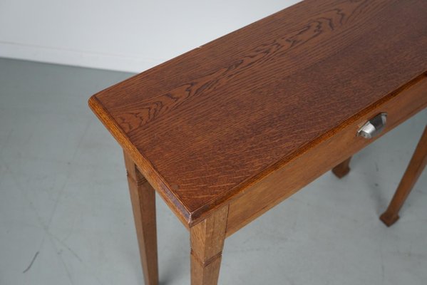 Art Deco Dutch Oak Side Table, 1920s-XO-1818829