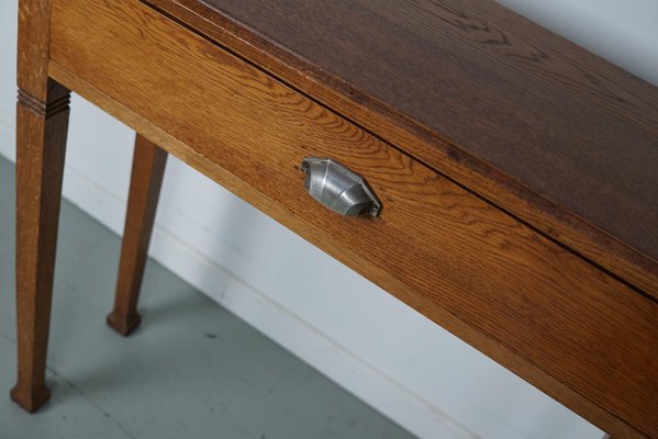 Art Deco Dutch Oak Side Table, 1920s-XO-1818829