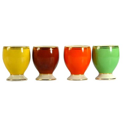 Art Deco Egg Cups from Cerom, Romania, 1930s, Set of 4-GIW-1791795