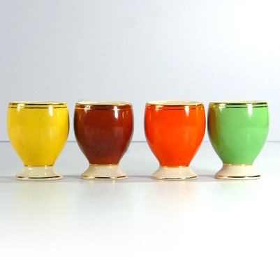 Art Deco Egg Cups from Cerom, Romania, 1930s, Set of 4-GIW-1791795