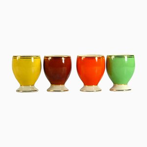 Art Deco Egg Cups from Cerom, Romania, 1930s, Set of 4-GIW-1791795