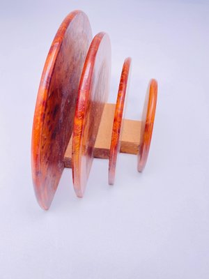 Art Deco Elm Burled Streamlined Skyscraper Carpathian Letter Holder, 1930s-UR-1362379