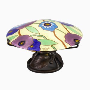 Art Deco Enameled Glass Table Lamp by Maxonade Verrier Dart, Paris-KEG-999534