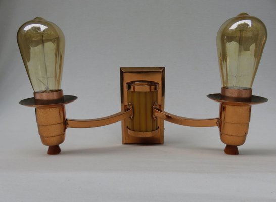 Art Deco English Catalin Butterscotch Colored Sconces, Set of 2-EY-623962