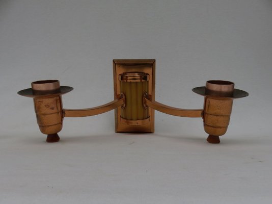 Art Deco English Catalin Butterscotch Colored Sconces, Set of 2-EY-623962