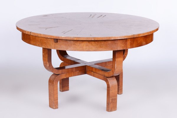 Art Deco Extendable Walnut Dining Table attributed to Halabala for Up Závody, Czech, 1920s-WHY-1732065