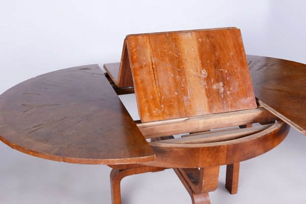 Art Deco Extendable Walnut Dining Table attributed to Halabala for Up Závody, Czech, 1920s-WHY-1732065