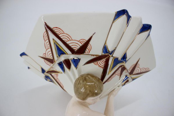 Art Deco Figural Table Bowl, 1930s-TZ-828879