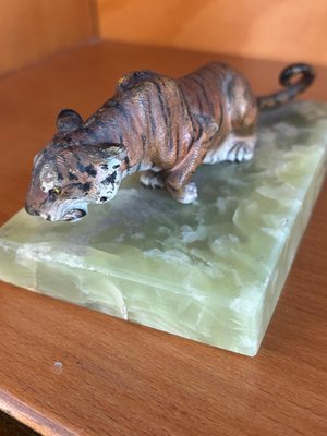 Art Deco Figure of a Creeping Tiger, 1920s-SEI-2033803