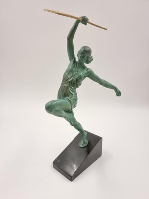 Art Deco Figurine of Amazon Woman Hunting by Fayral for Max Le Verrier, France, 1920s-SAK-1797321