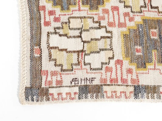 Art Deco Flatweave Grodblad Tapestry by Märta Måås-Fjetterström, Sweden, 1940s-RUK-1758064